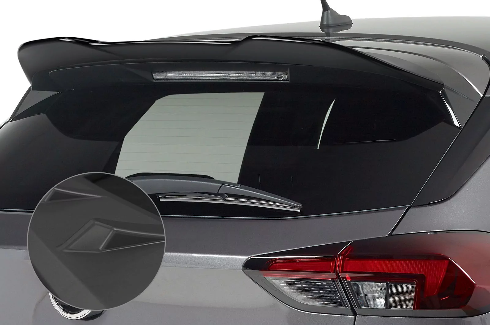 Heckflügel mit ABE für Opel Corsa F Lackierfreundlich (schwarz matt)