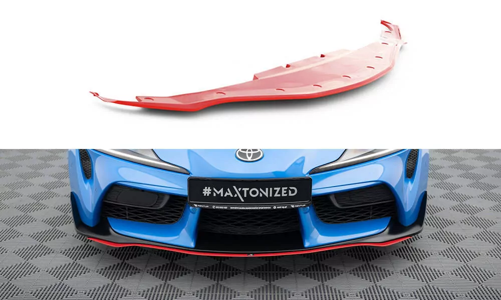 Front Ansatz Passend Für V.3 Passend Für Toyota Supra Mk5 Rot Hochglanz