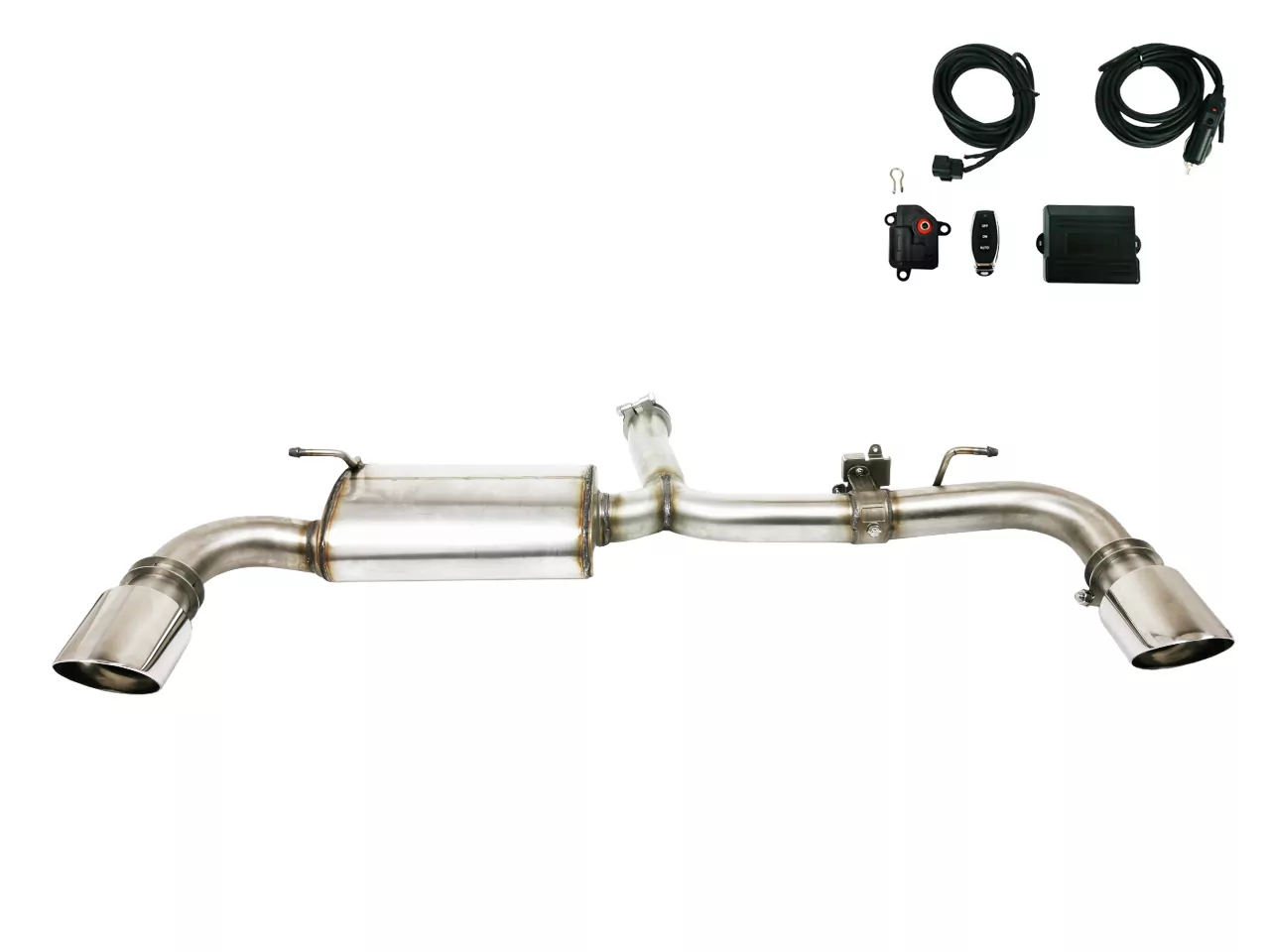 Ulter Sportauspuff für Ford Focus IV 2018- 2 Duplex Endrohre rund Ø100