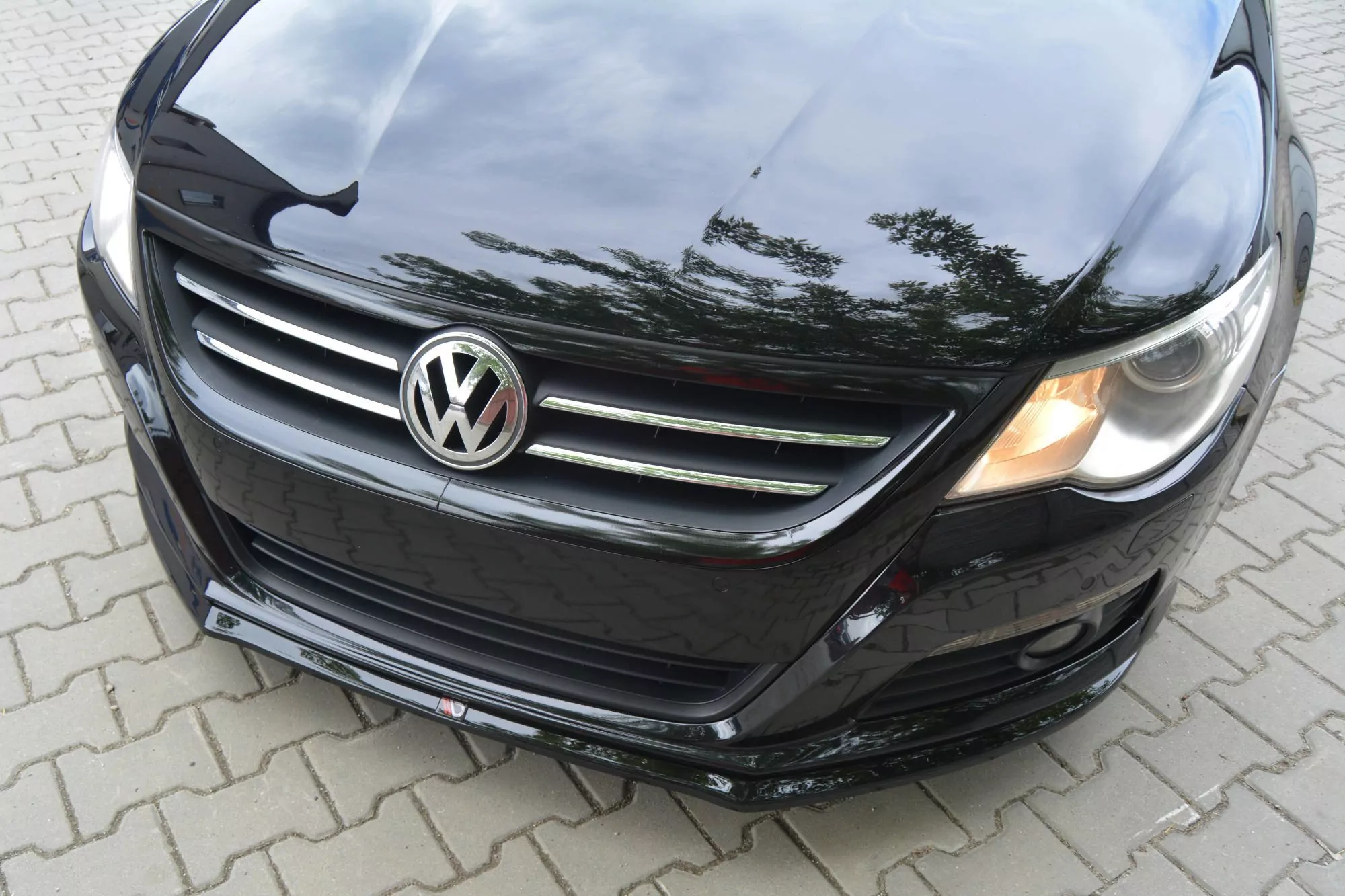 Front Ansatz Passend Für V.2 Passend Für VW PASSAT CC STANDARD Schwarz Hochglanz Schwarz Hochglanz