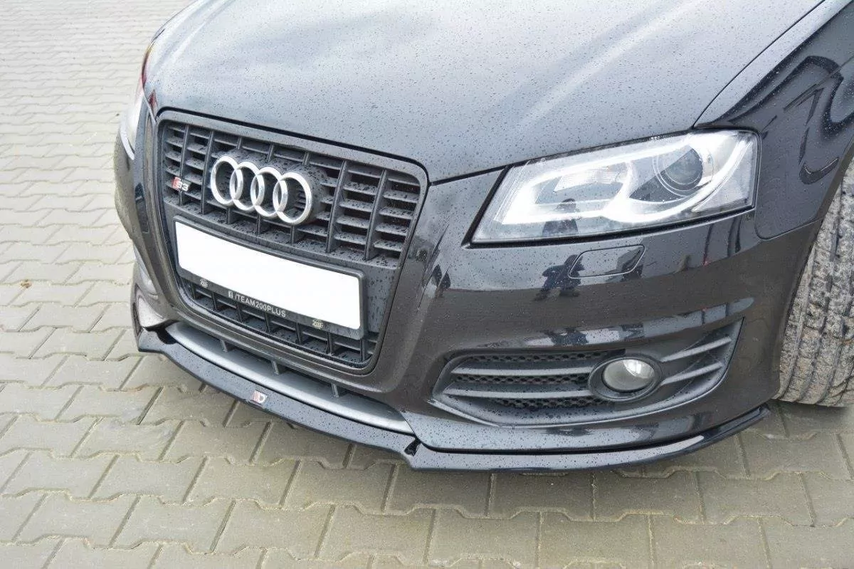 Front Ansatz Passend Für V.1 Passend Für AUDI S3 8P FL 2009-2013 Schwarz Hochglanz Schwarz Hochglanz