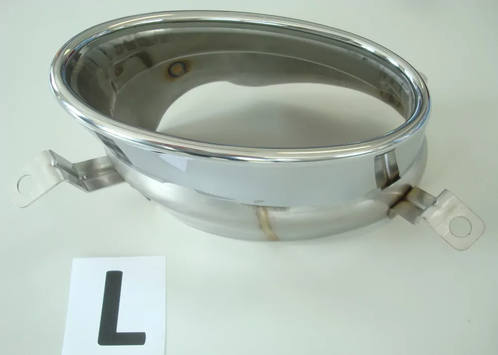 Endrohrblende links, chrom, 185x120mm oval für Audi A4 (B8/B81) Lim. 01.12- (ab Facelift)