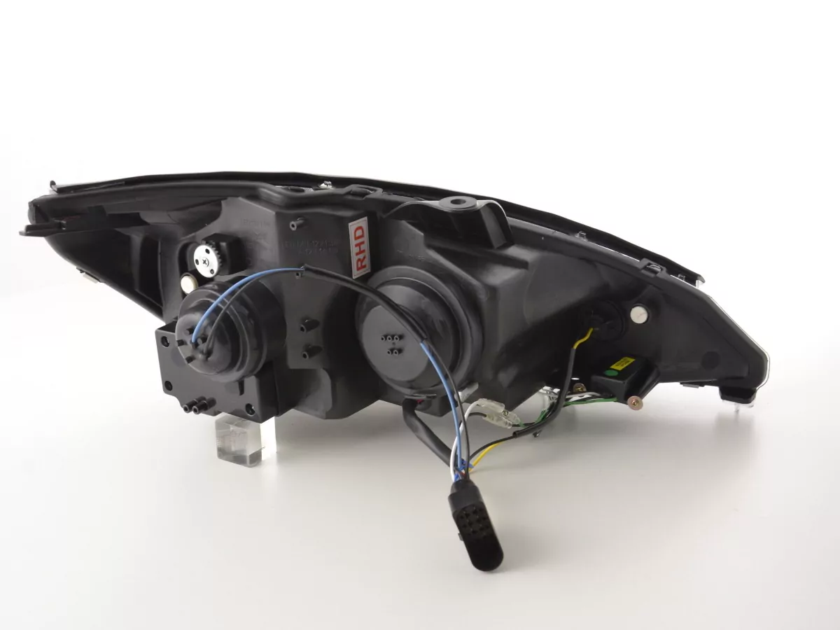 Scheinwerfer Set Daylight LED TFL-Optik Ford Focus 3/4/5-trg. Bj. 01-04 schwarz für Rechtslenker