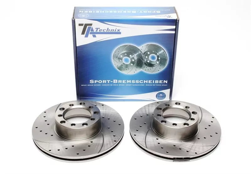TA Technix Sport Bremsscheiben Satz Vorderachse passend für Mercedes Benz S-Klasse W116 / SL/ Coupe