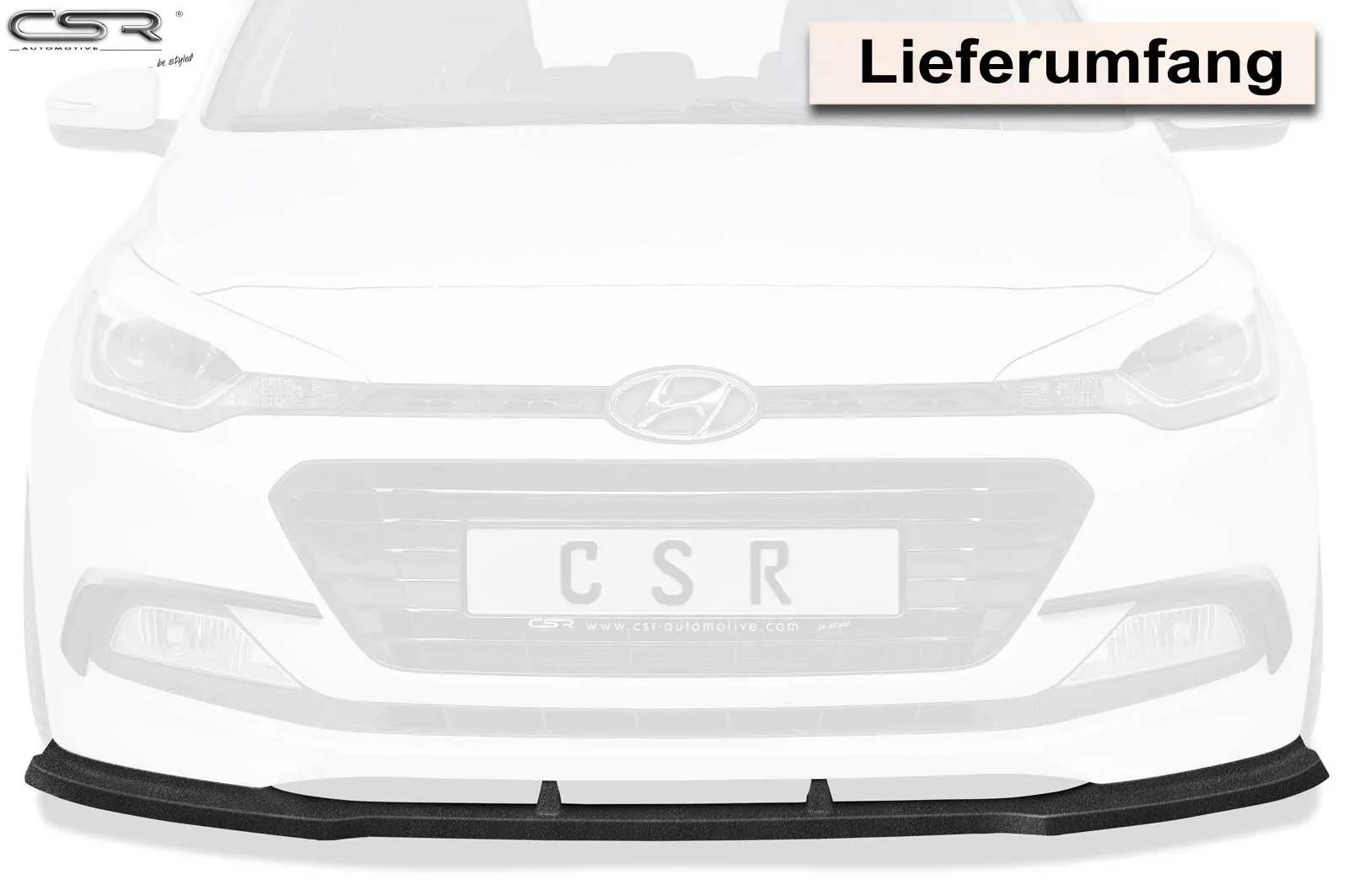 Cup-Spoilerlippe mit ABE für Hyundai I20 GB CSL313-M Carbon Look (matt)