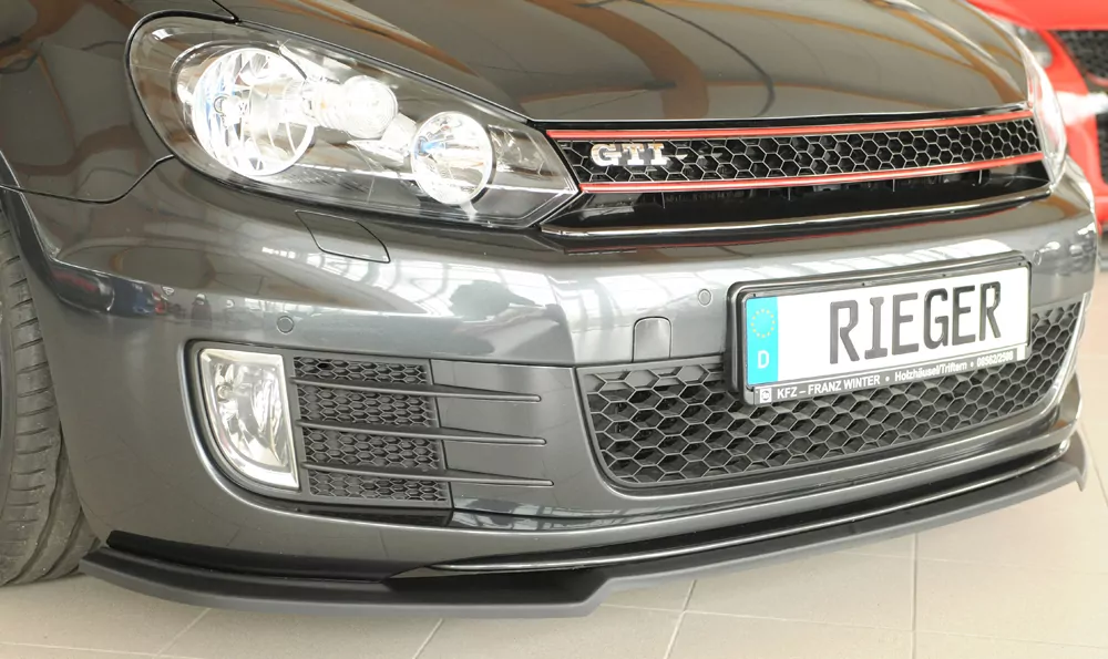 Rieger Spoilerschwert nur für GTI / GTD matt schwarz für VW Golf 6 GTI Cabrio