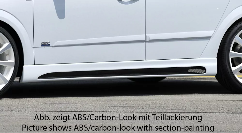 Rieger Seitenschweller rechts  matt schwarz für Opel Astra H 5-tür. 03.04-