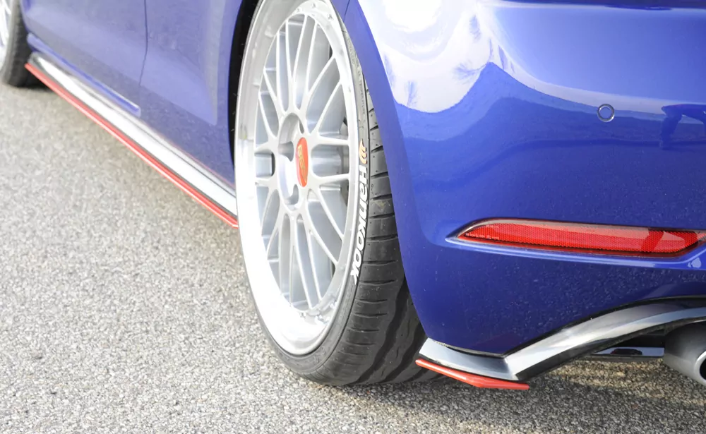 Rieger Heckschürzenansatz seitlich links für VW Golf 7 GTI | 3-tür. 04.13-12.16 (bis Facelift) nur für orig. Heckeinsatz
