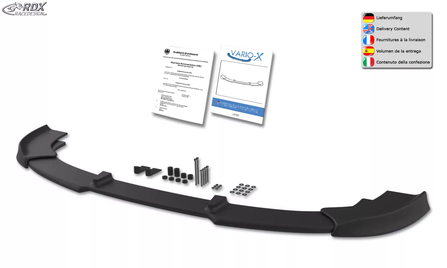 RDX Frontspoiler VARIO-X für MERCEDES CLC-Klasse CL203 (2008-2011) Frontlippe Front Ansatz Vorne Spoilerlippe