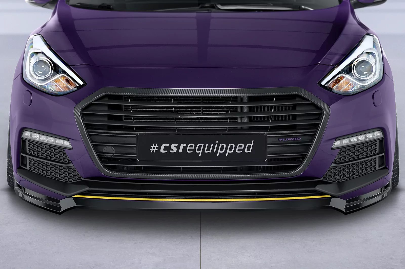 Cup-Spoilerlippe mit ABE für Hyundai I30 (GD) Turbo CSL635 Schwarz Strukturiert