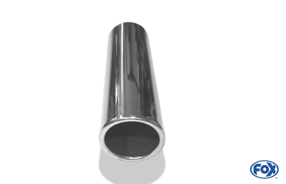 Anschweißendrohr Typ 16  Ø 70 mm / Länge: 300 mm - rund / eingerollt / 15° abgeschrägt / ohne Absorber