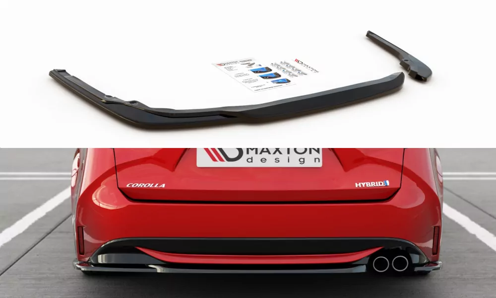 Heck Ansatz Flaps Diffusor Passend Für Diffusor Passend Für Toyota Corolla XII Touring Sports Schwarz Hochglanz Schwarz Hochglanz