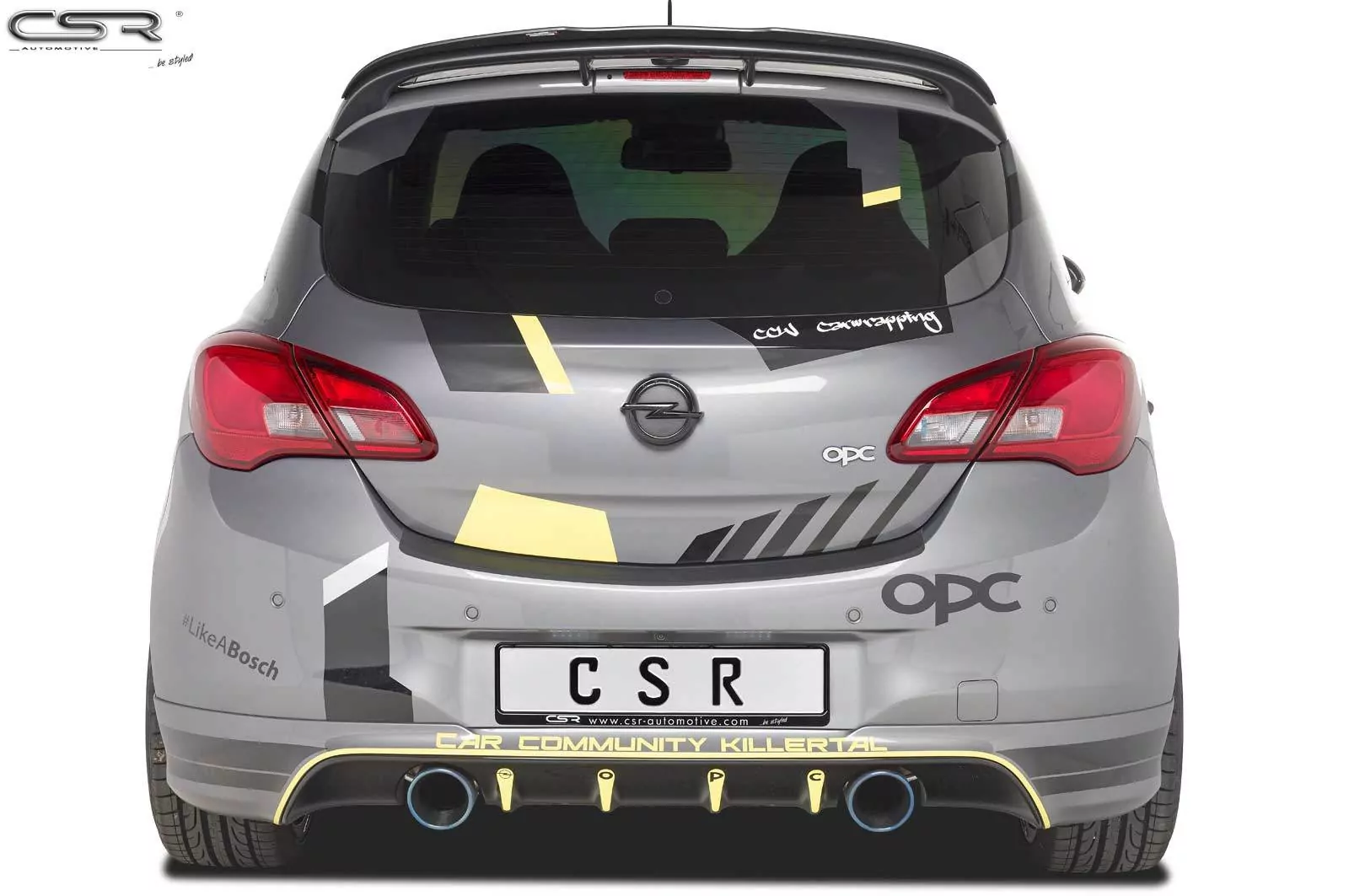 Heckflügel mit ABE für Opel Corsa E OPC HF662-M Carbon Look (matt)