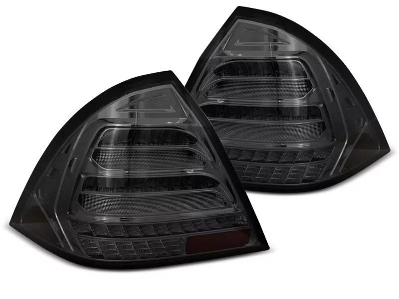 Led Bar Tail Lights Smoke Seq Fits Mercedes W203 Sedan 00-04