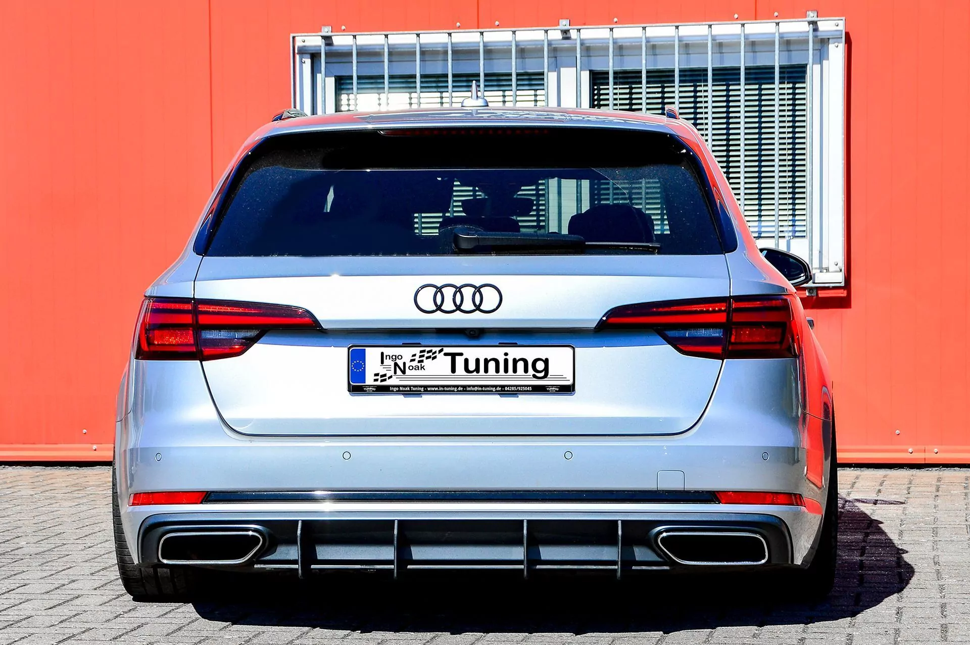 Gefräster Heckansatz aus ABS für Audi A4 B9 Avant Vorfacelift