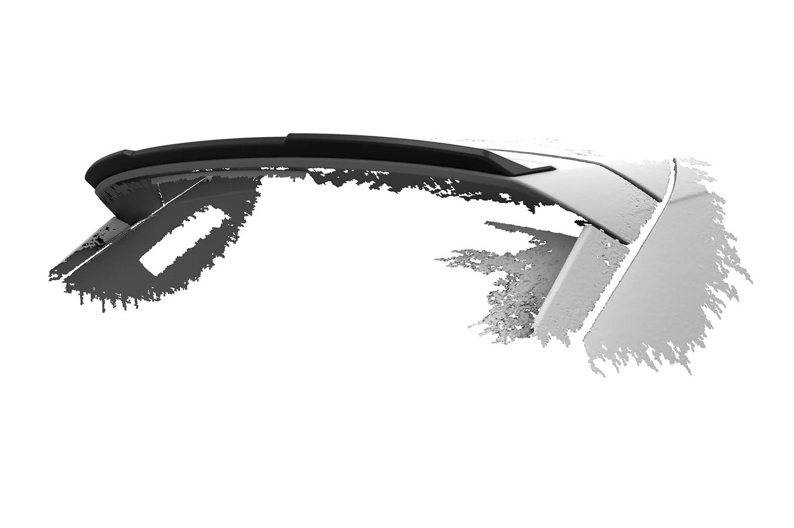 Heckflügel mit ABE für Skoda Fabia 4 HF119 Schwarz Strukturiert