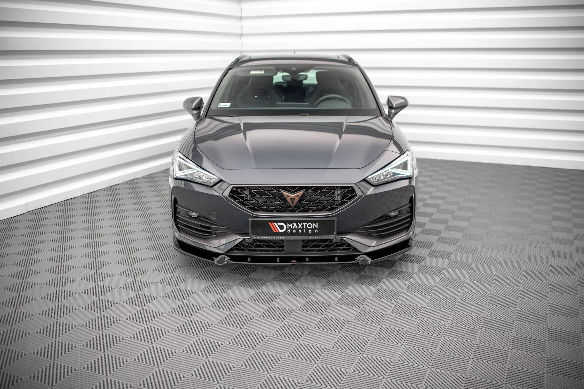 Front Ansatz V.1 Für Cupra Leon Mk1 Schwarz Hochglanz