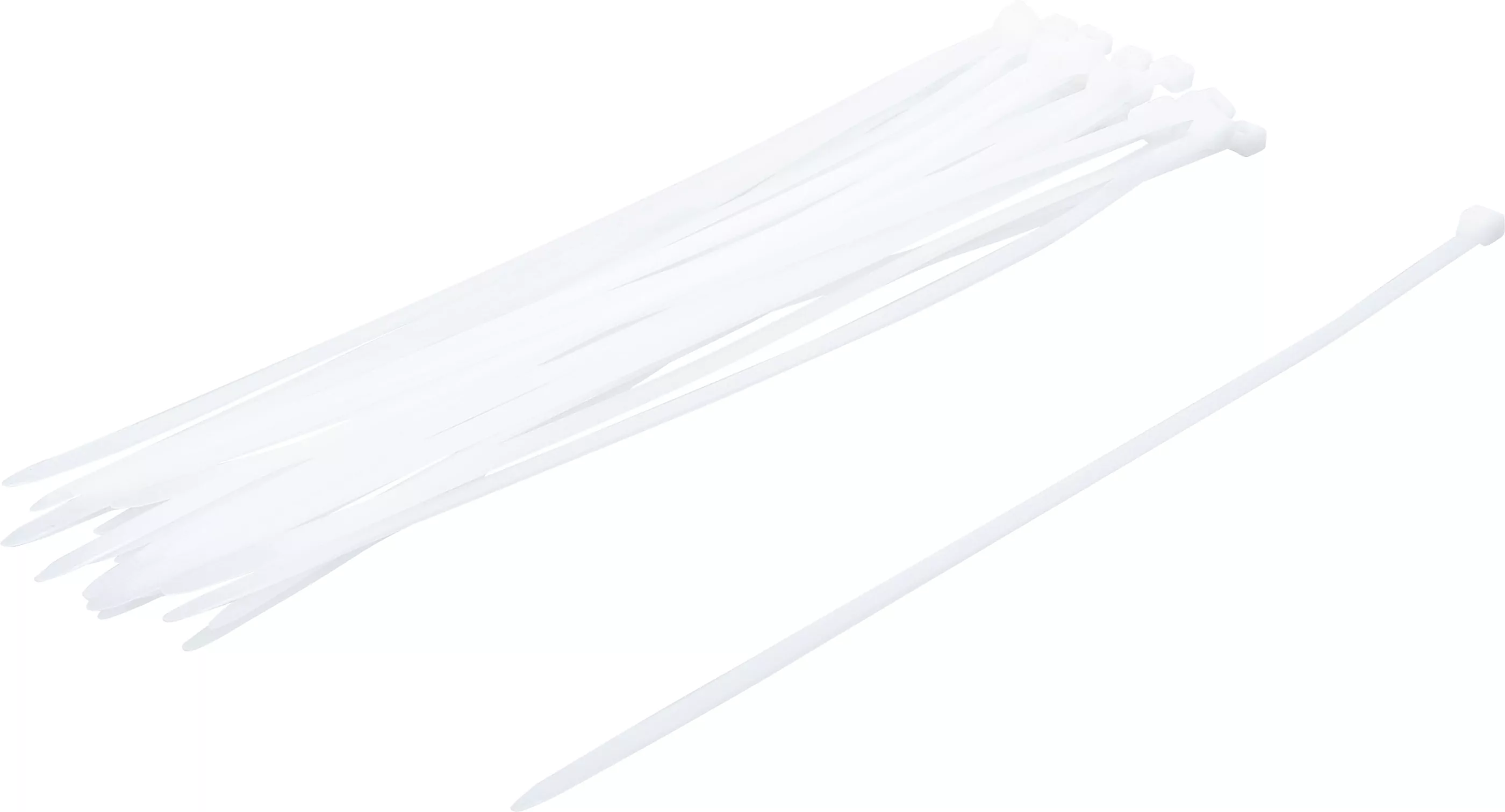 Kabelbinder-Sortiment | weiß | 8,0 x 400 mm | 30-tlg.