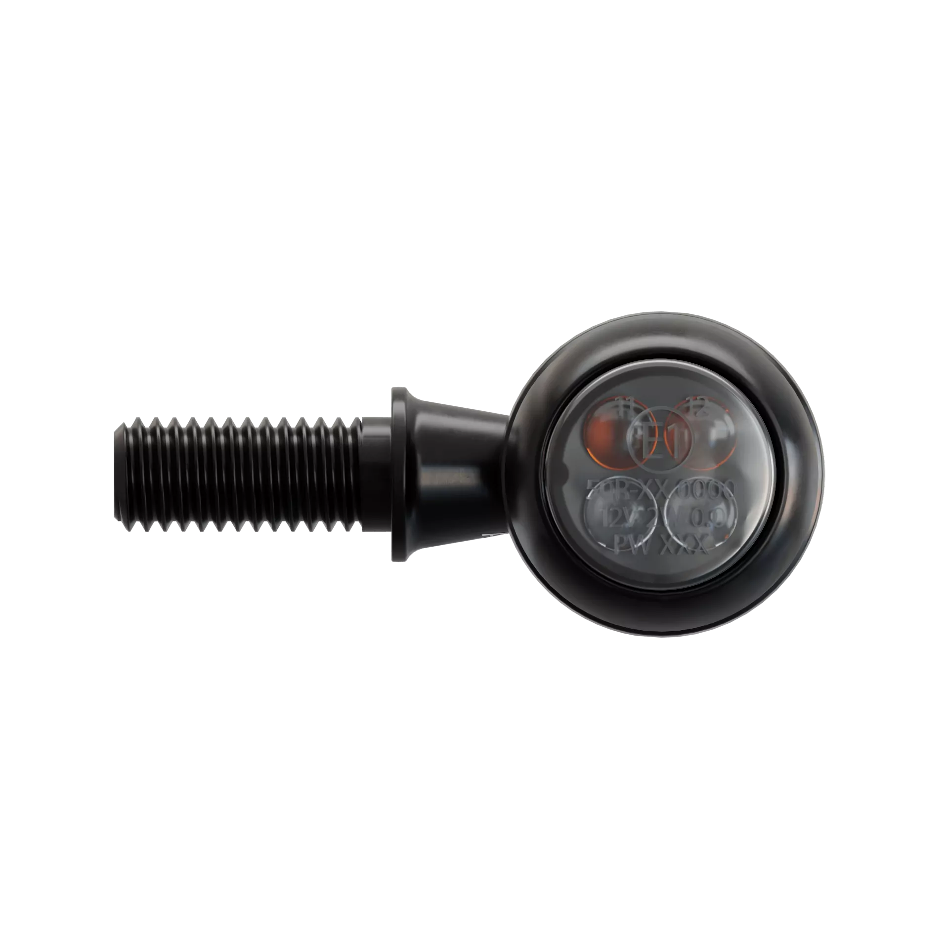 HIGHSIDER smart Circula-S LED Blinker Gehäuse Schwarz / Linse Rauchgrau (Paar), Vorn & Hinten