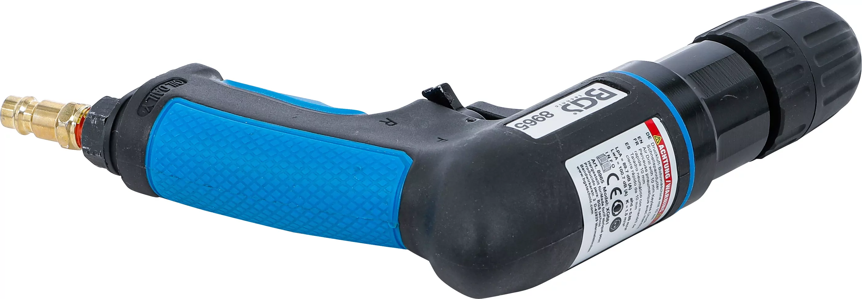 Druckluft-Bohrmaschine mit 10 mm Schnellspannfutter