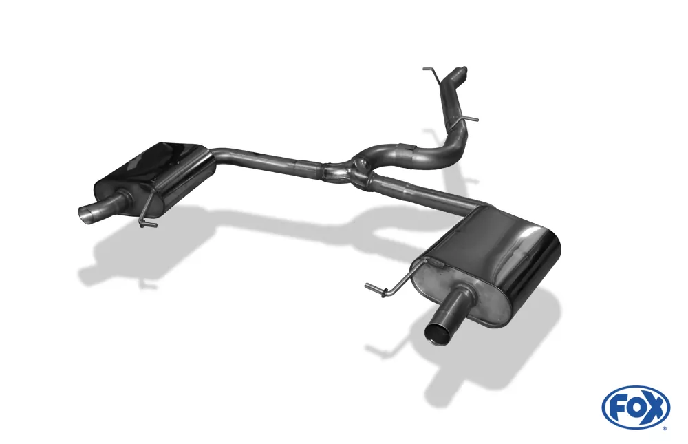 Skoda Octavia 5E RS - TDI - 4x4 mit Benzin-Endrohrblenden  Halbanlage rechts/links ab Kat - Austritt der Endrohre in den originalen Benzin-Endrohrblenden