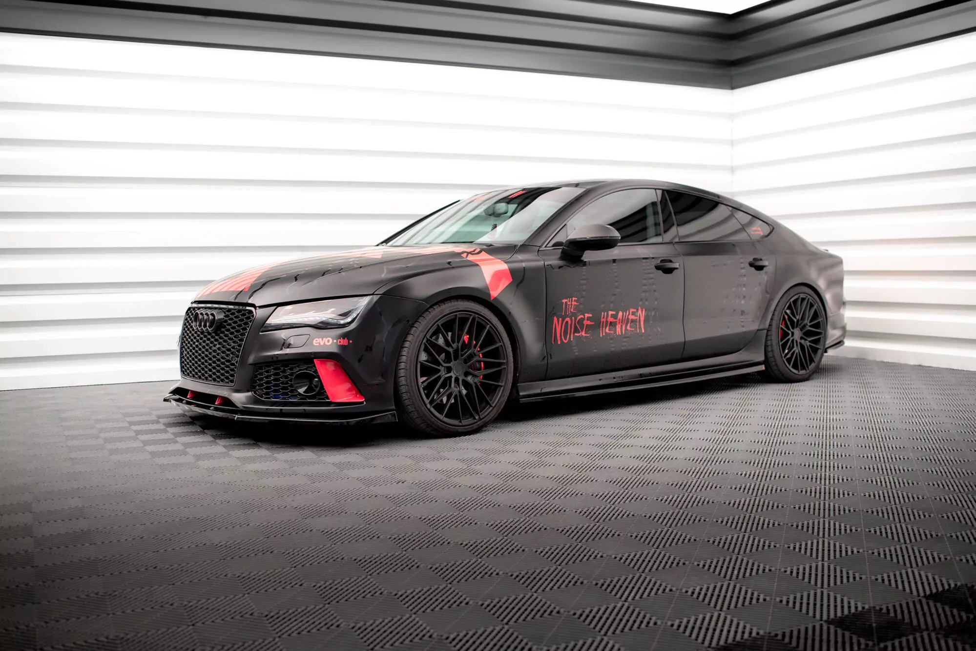 Seitenschweller Ansatz Für V.2 Für Audi A7 S-Line / S7 C7 Schwarz Hochglanz