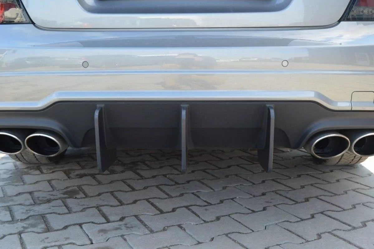 Diffusor Heck Ansatz Für Heckschürze Für V.1 Mercedes C W204 AMG-Line (FACELIFT)
