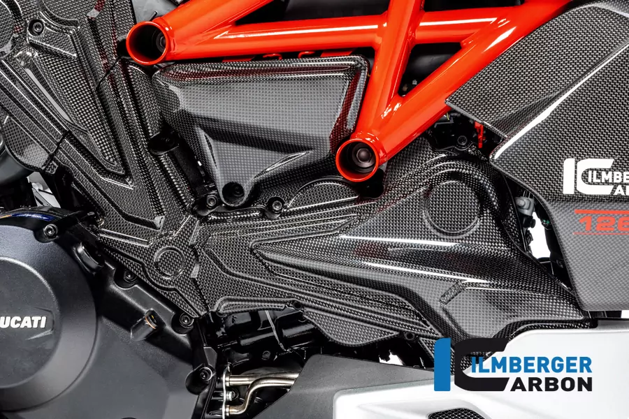 Ilmberger Carbon Zahnriemenabdeckung horizontaler Zylinder glänzend Ducati Diavel 1260  2019-