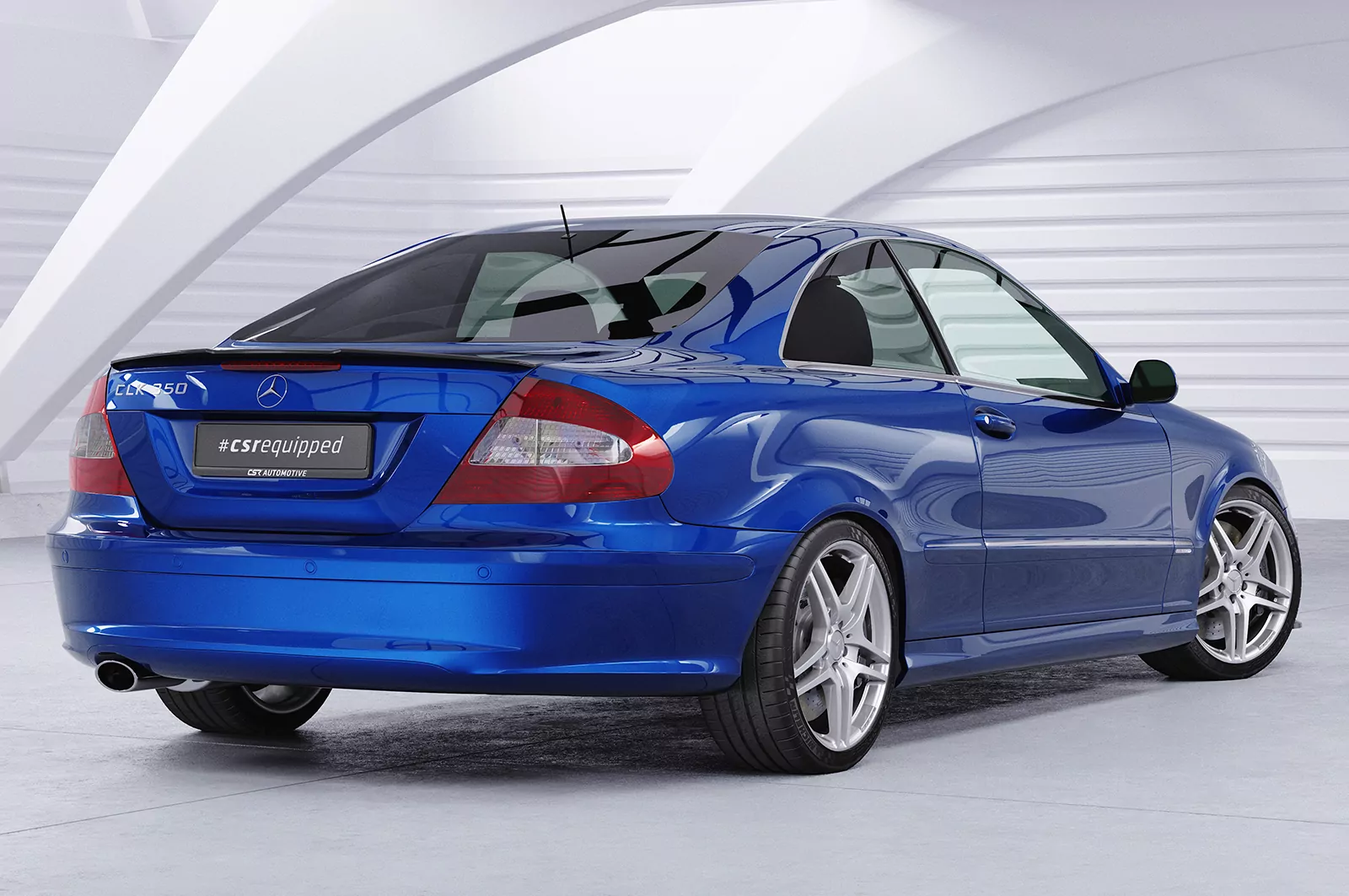 Heckflügel mit ABE für Mercedes Benz CLK C209/A209 HF784 Schwarz Strukturiert