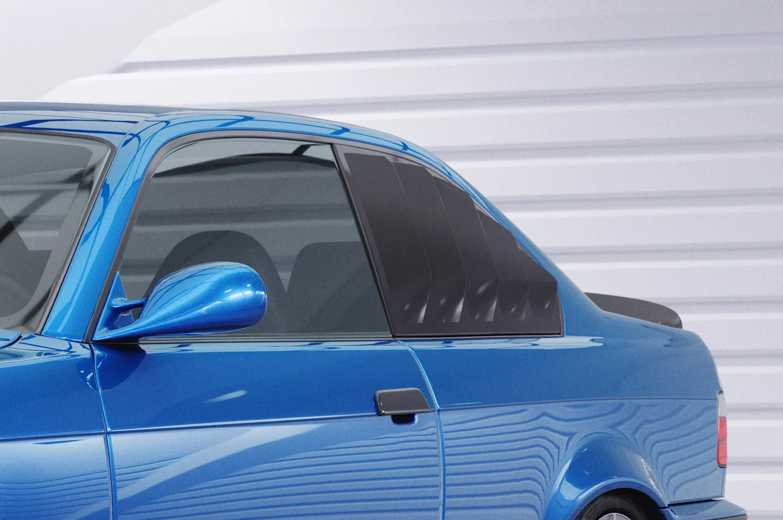 Seitenscheibenblenden für BMW 3er E36 Coupe SSB010 Schwarz Strukturiert