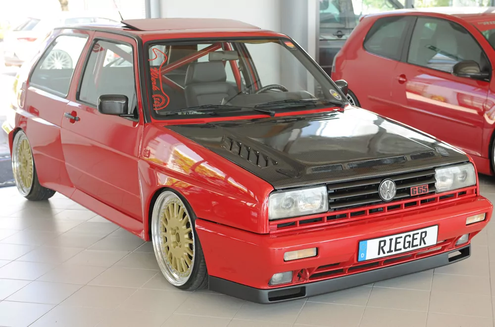 Rieger Spoilerlippe matt schwarz für VW Golf 2  Rallye Golf (19E-299)  89-91