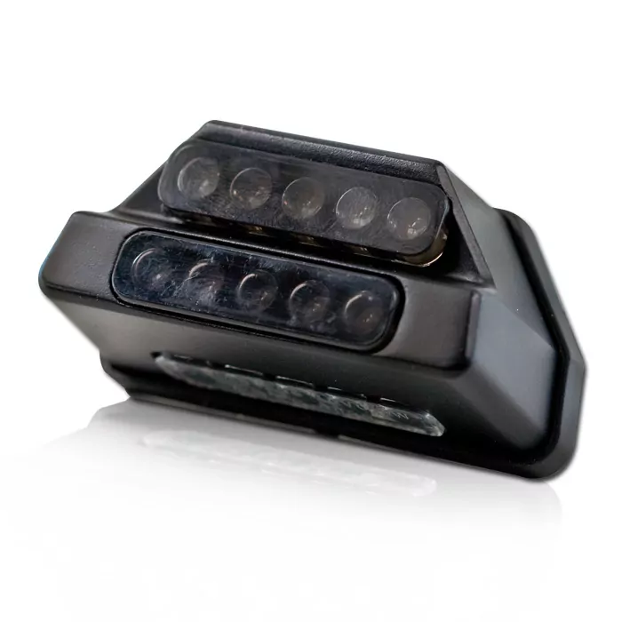 LED-Rücklicht "Double" | schwarz | mit KZB  E-geprüft | B 62mm H 31mm T 30mm | getönt