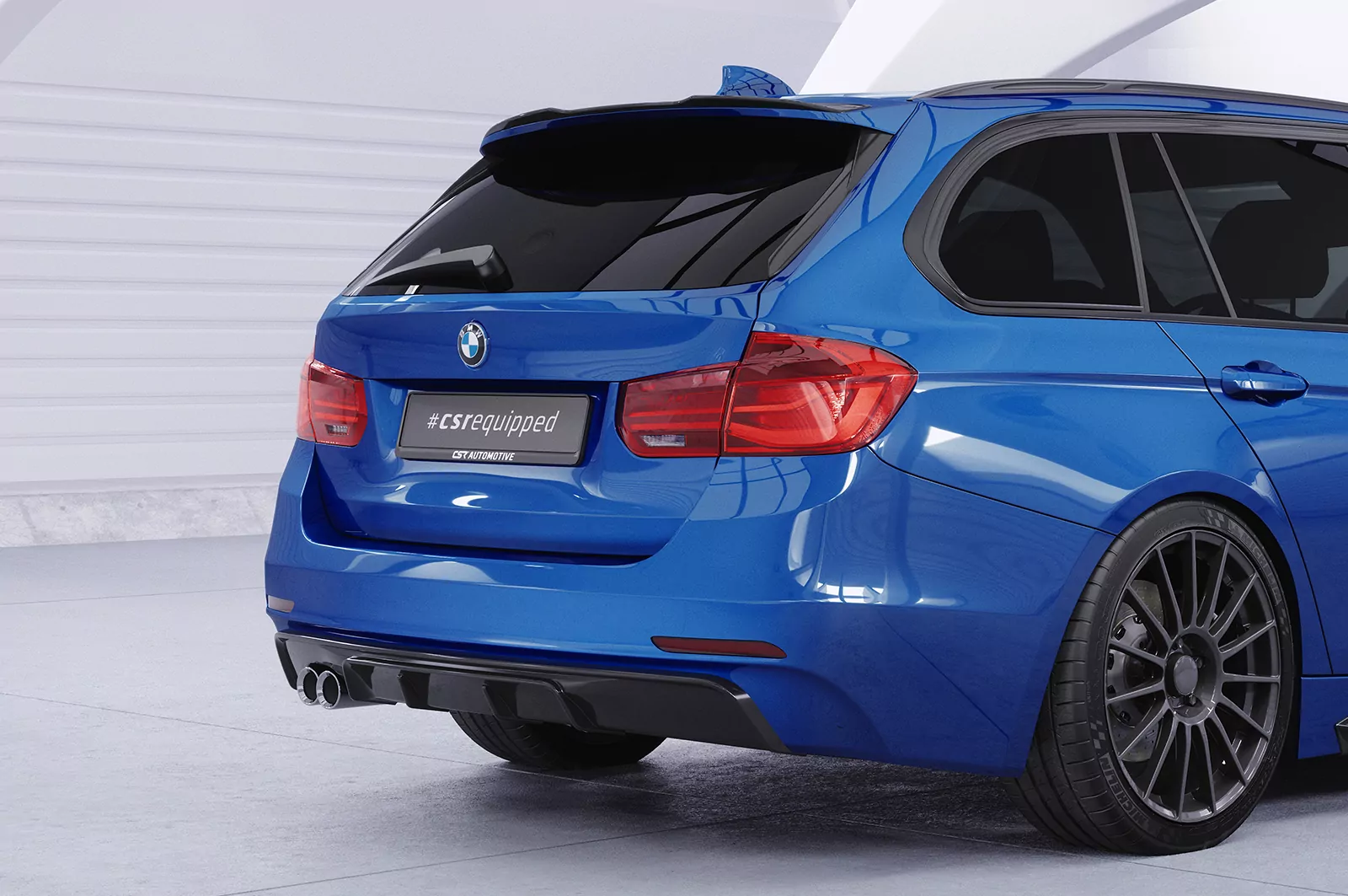 Heckansatz für BMW 3er (F30 / F31) Limousine und Touring HA272 Strukturiert (schwarz matt)