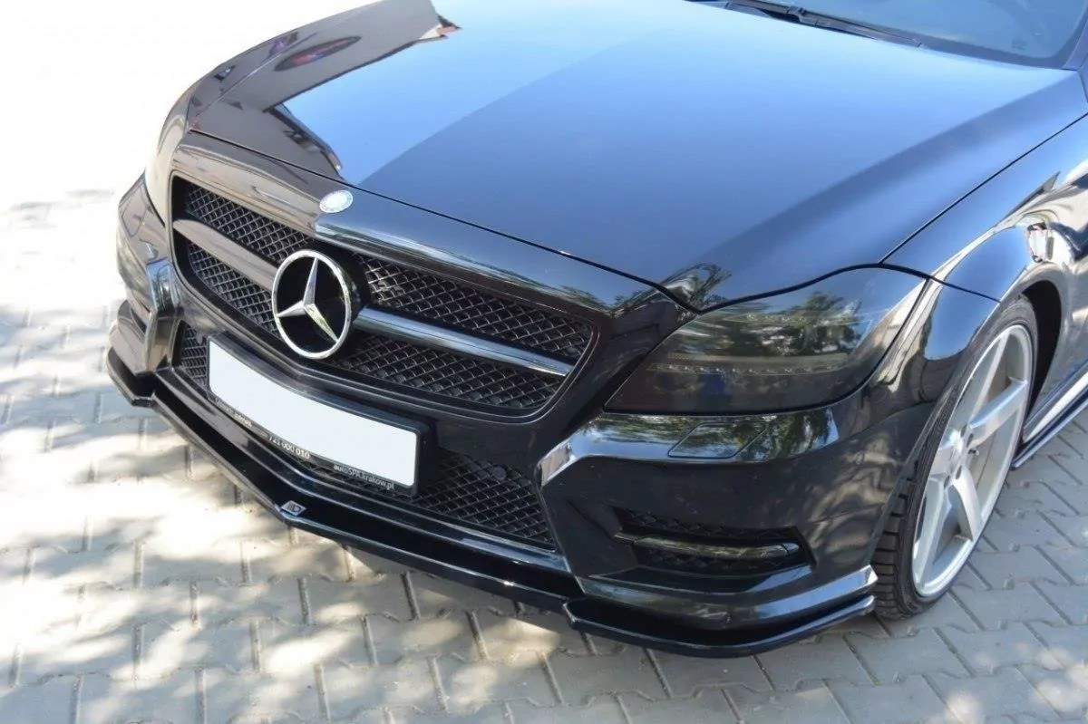 Front Ansatz Passend Für Passend Für MERCEDES CLS C218 AMG LINE Schwarz Hochglanz Schwarz Hochglanz