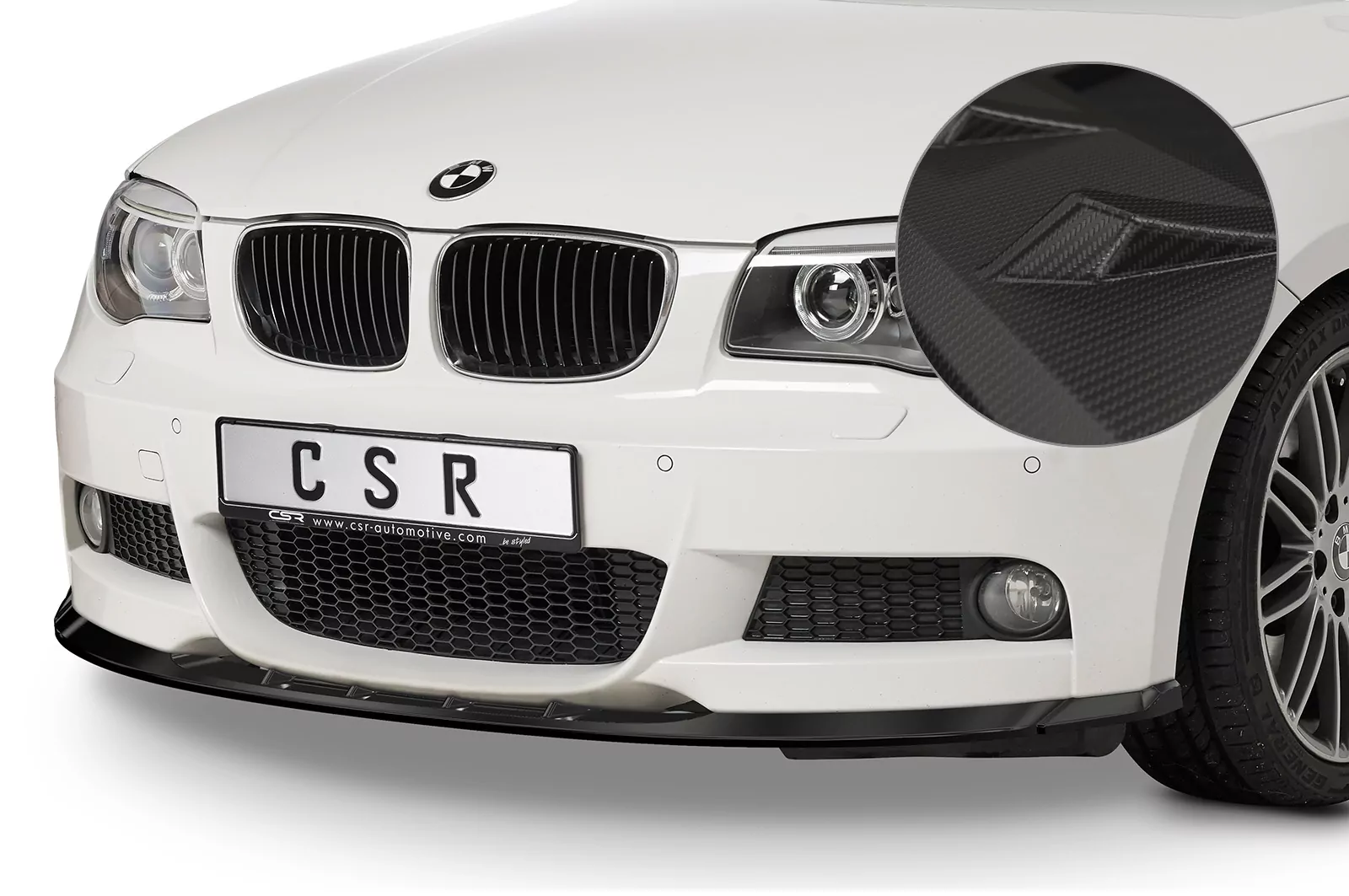 Cup-Spoilerlippe für BMW 1er E82 / E88 M-Paket CSL494-M Carbon Look (matt)