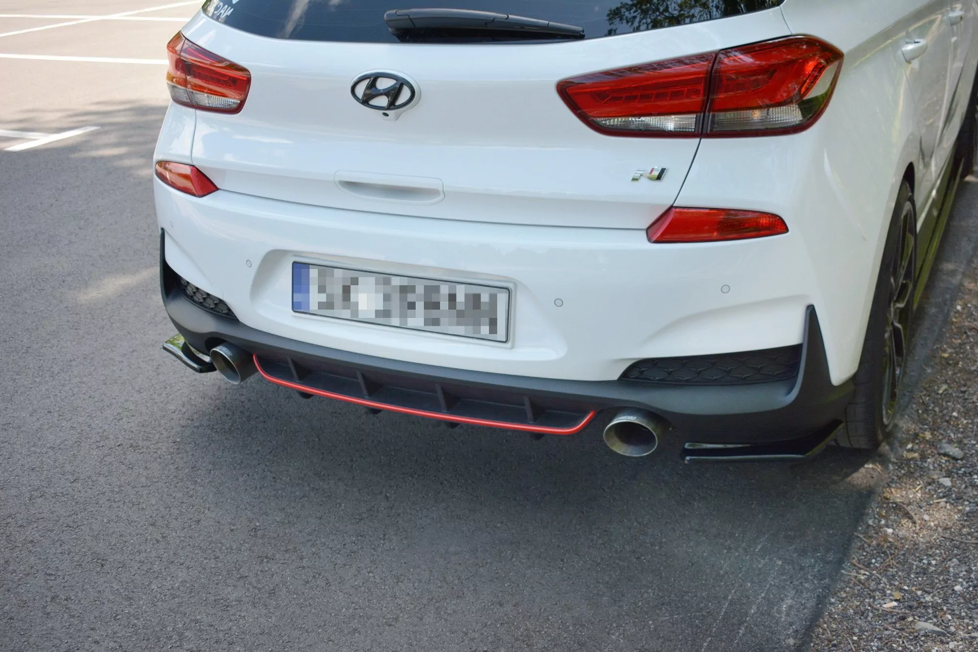 Diffusor Heck Ansatz Passend Für Passend Für HYUNDAI I30 Mk3 N  Schwarz Hochglanz Schwarz Hochglanz
