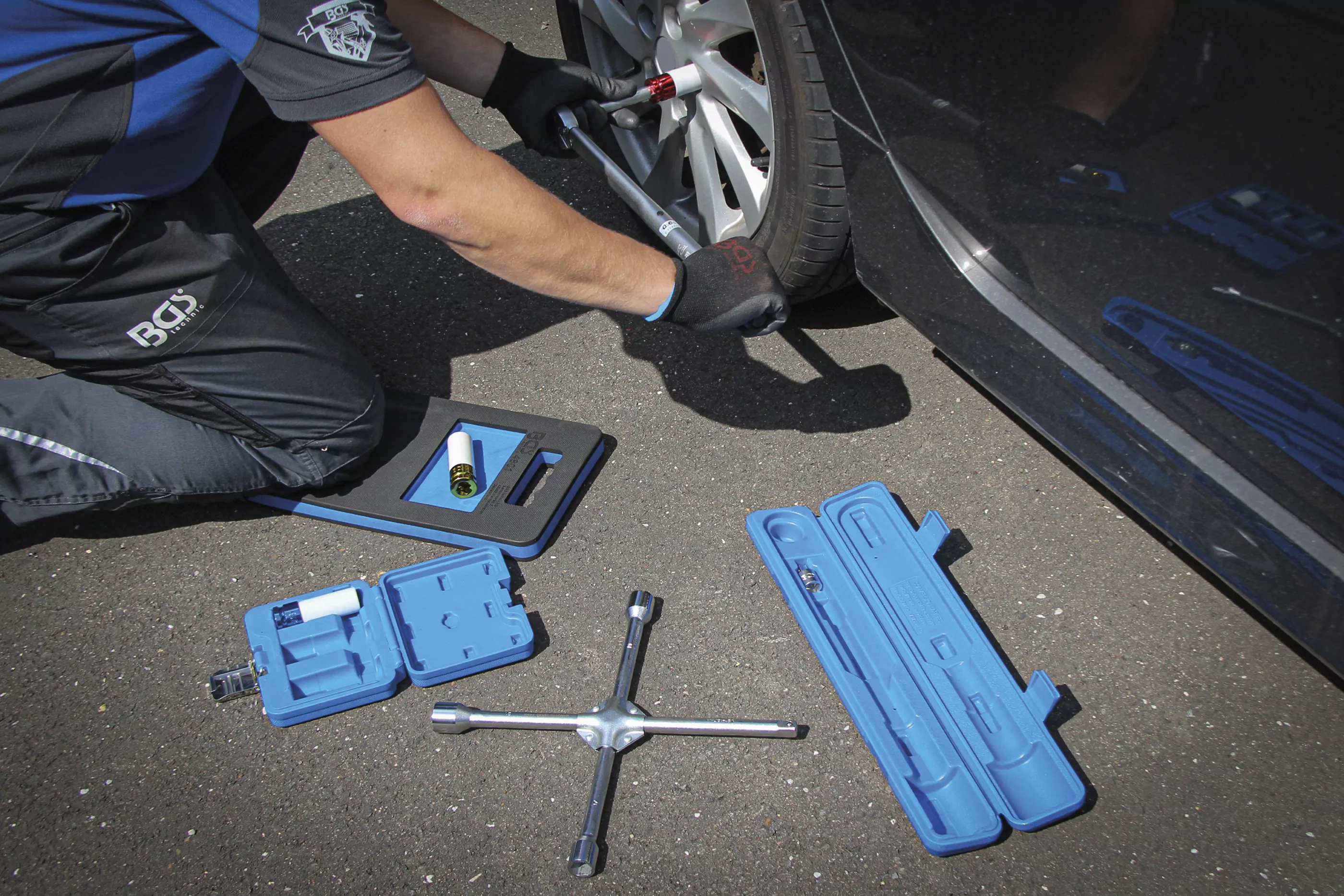 Radwechsel-Service-Satz mit Rangier-Wagenheber 2,5 t | 10-tlg.