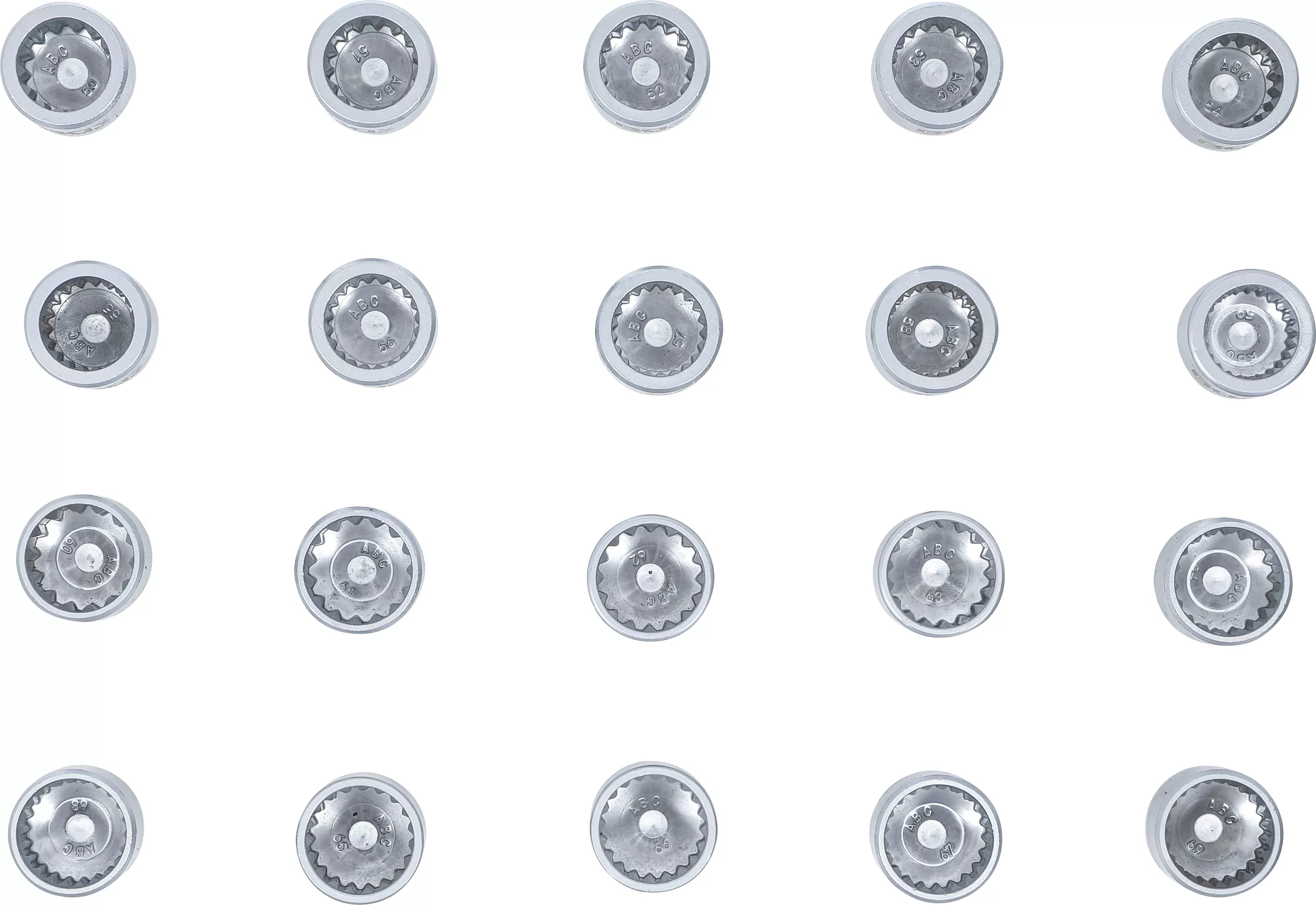 Werkstattwageneinlage 1/6: Felgenschloss-Werkzeugsatz für Porsche und VW Touareg | 20-tlg.