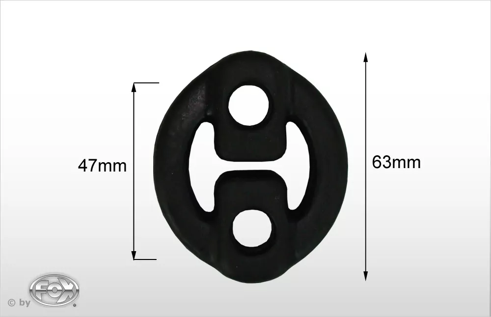 Gummi 6  Höhe 63mm - Lochabstand 47mm