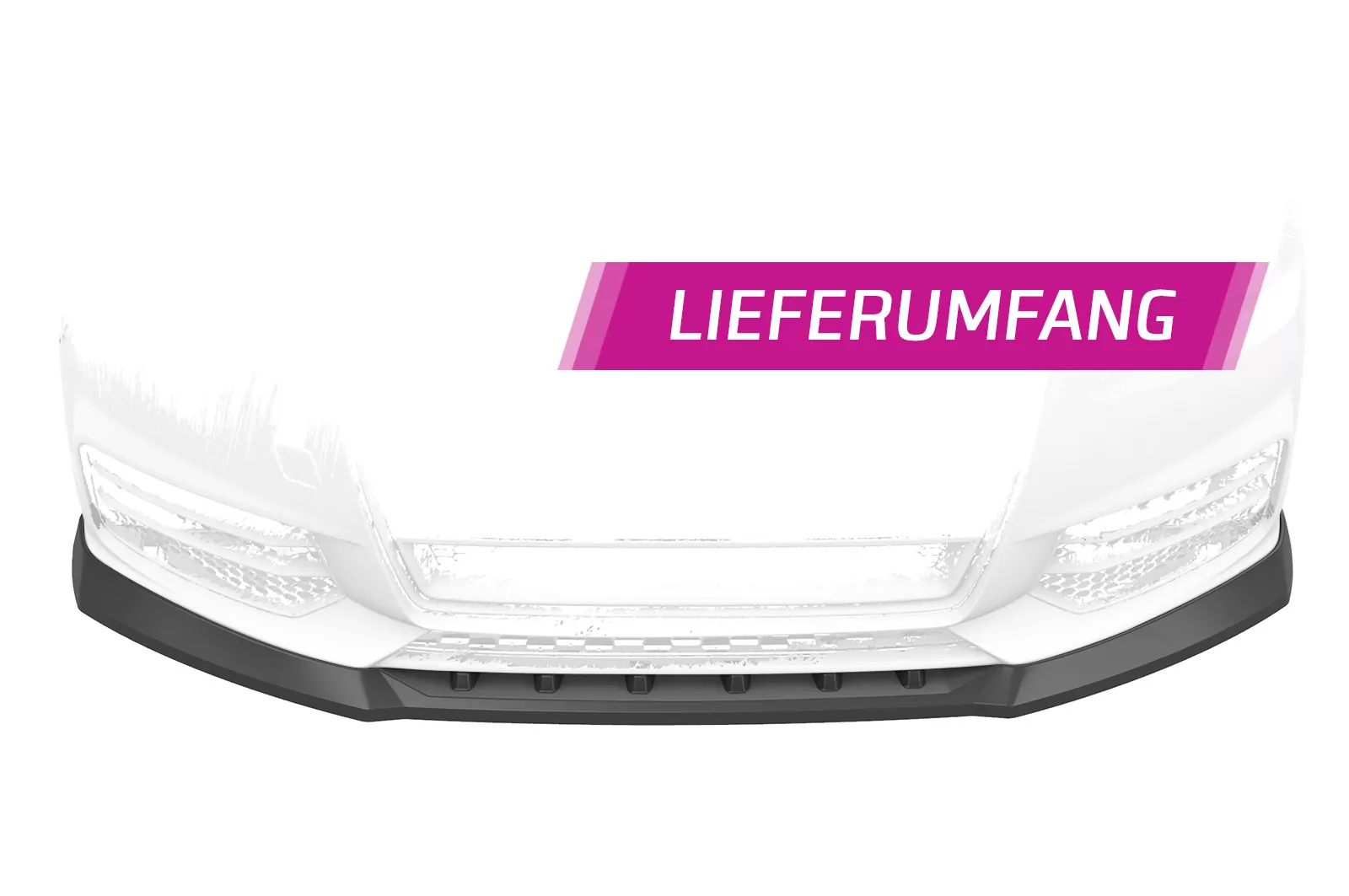 Cup-Spoilerlippe mit ABE für Audi A1 8X CSL481-M Carbon Look (matt)