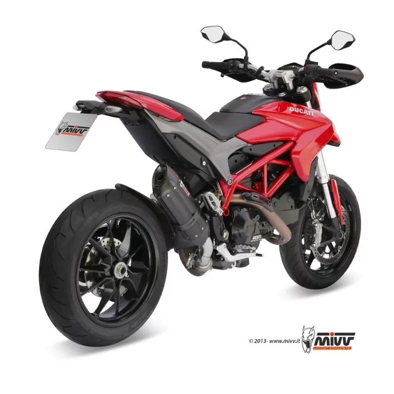 MIVV Suono Edelstahl Schwarz Ducati Hypermotard 821 ´13/16 - Hyperstrada 821 ´13