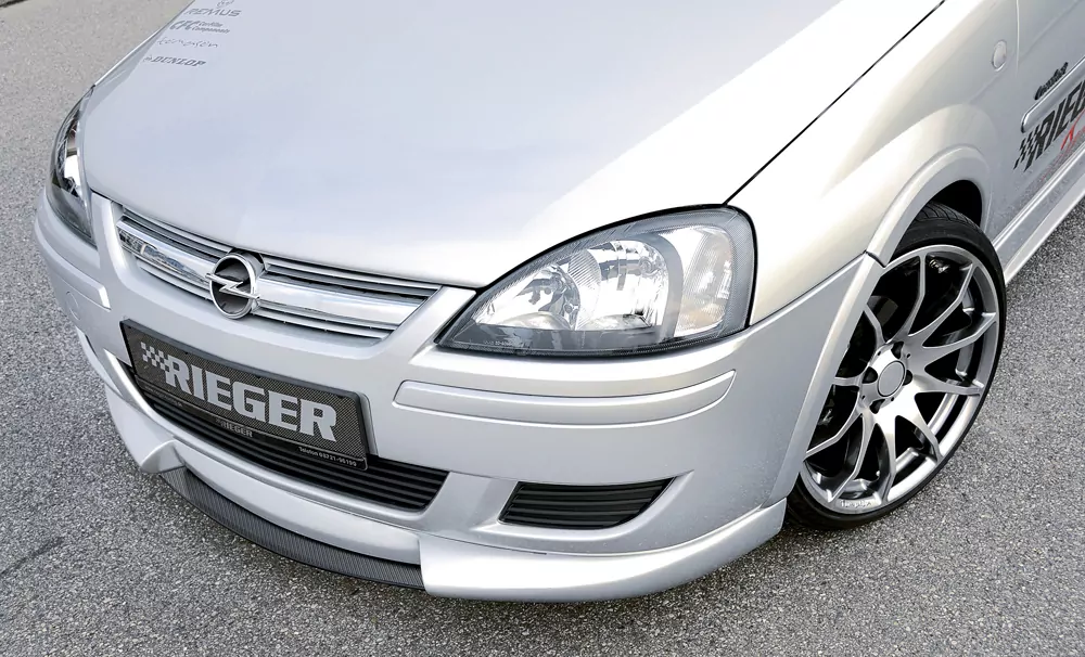 Rieger Spoilerlippe für Opel Corsa C - 3-tür. 06.03- (ab Facelift) carbon optik