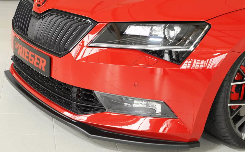 Rieger Spoilerschwert für Skoda Superb III (3T/3V) | Combi 03.15-10.18 (bis Facelift) für orig. Frontschürze
