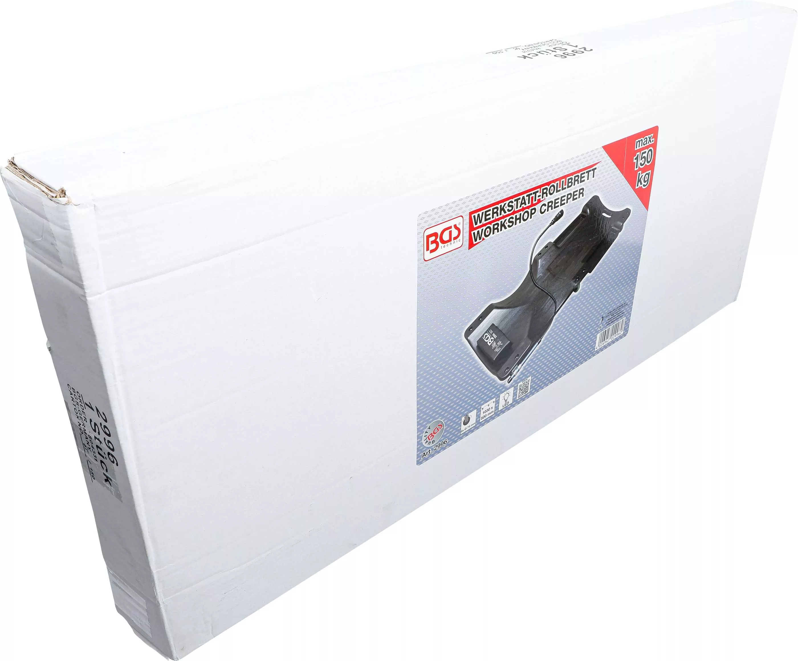 Werkstatt-Rollbrett | mit Arbeitslampe | 1030 x 500 mm