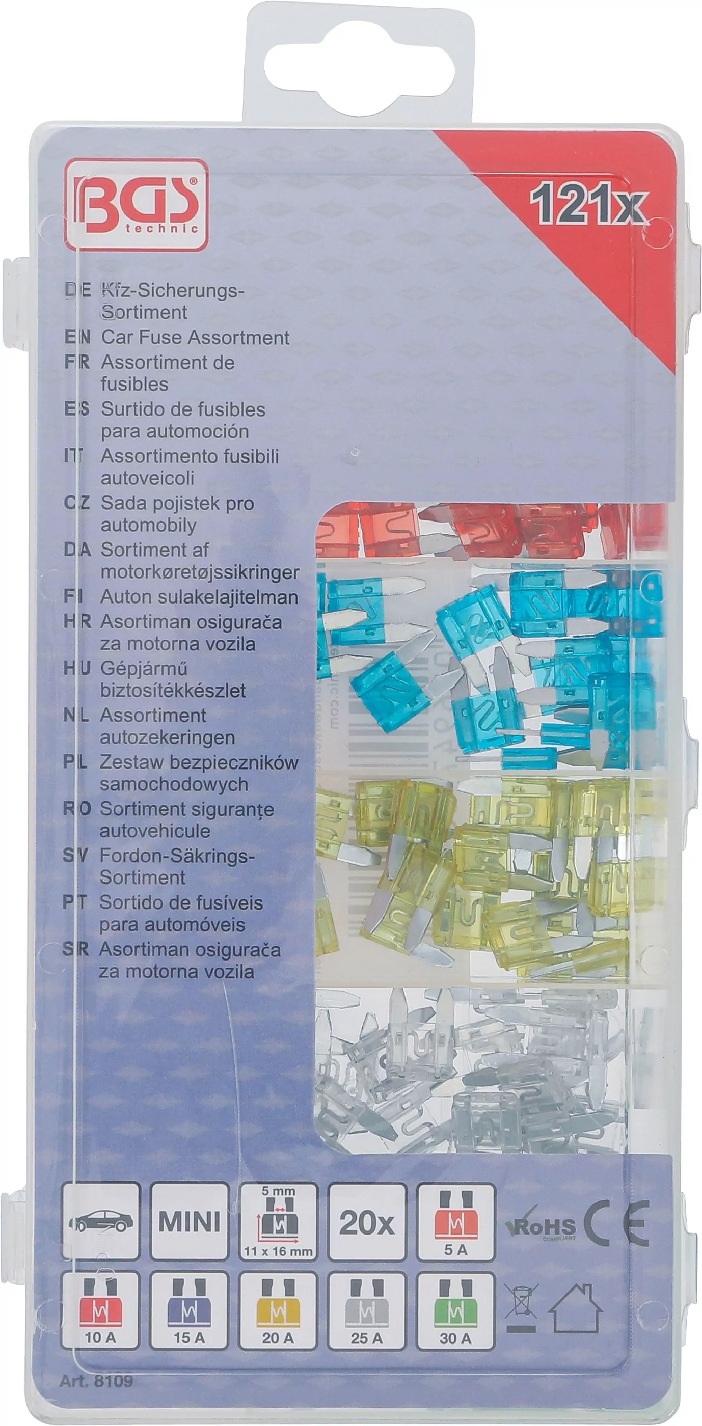 Kfz-Sicherungs-Sortiment | MINI | 121-tlg.