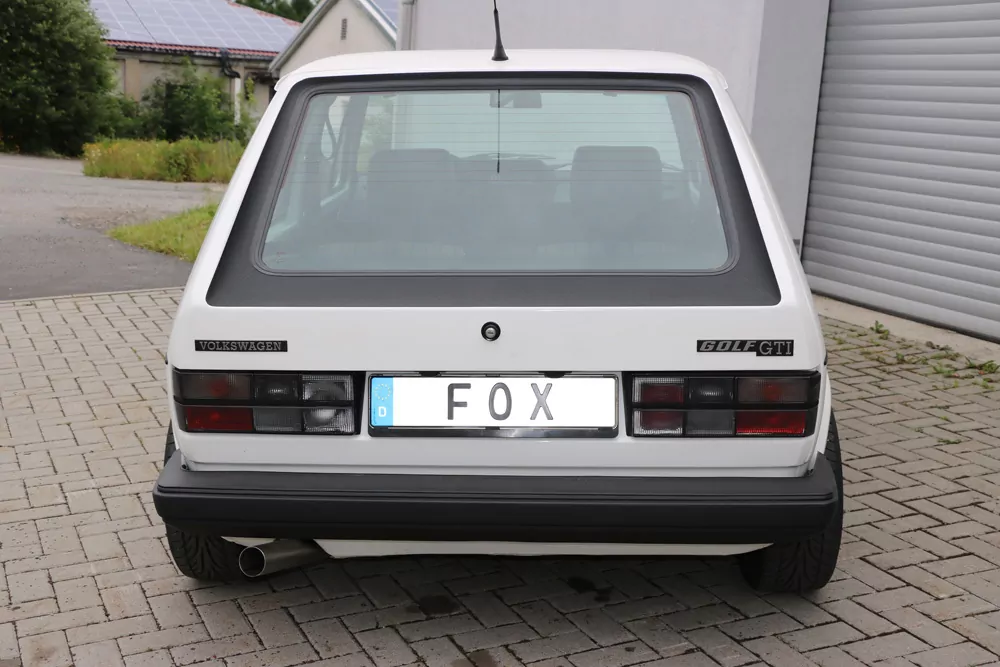 VW Golf I GTI  Endschalldämpfer Ø63,5mm - 1x63,5 Typ 10 nach links führend