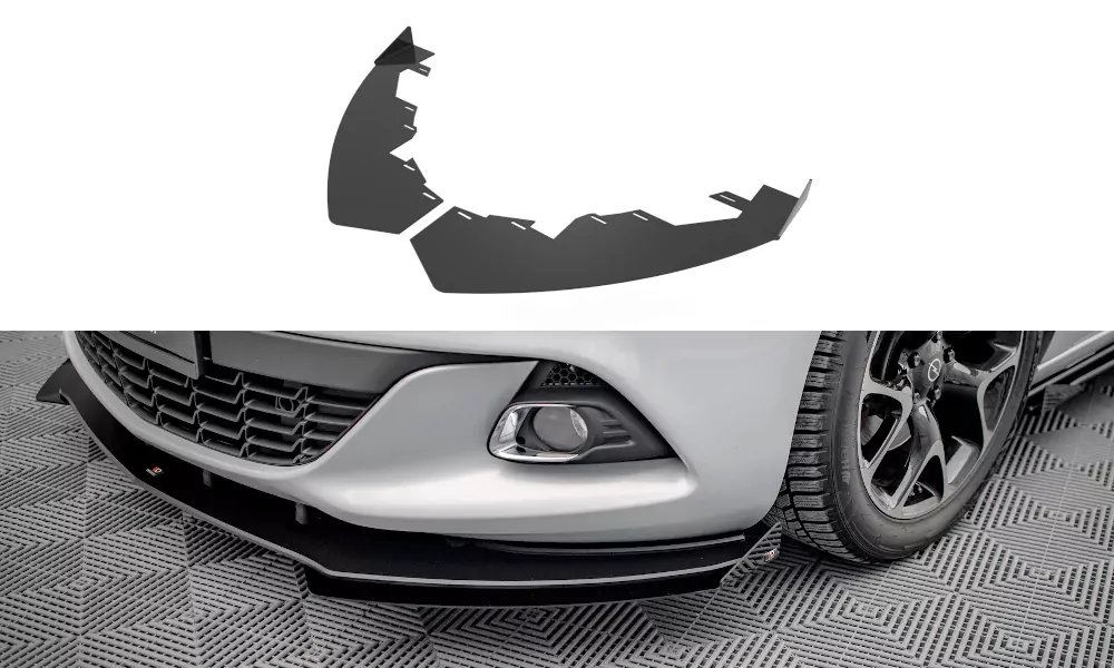 Front Stoßstange Flaps Für Opel Astra GTC OPC-Line J Schwarz Hochglanz