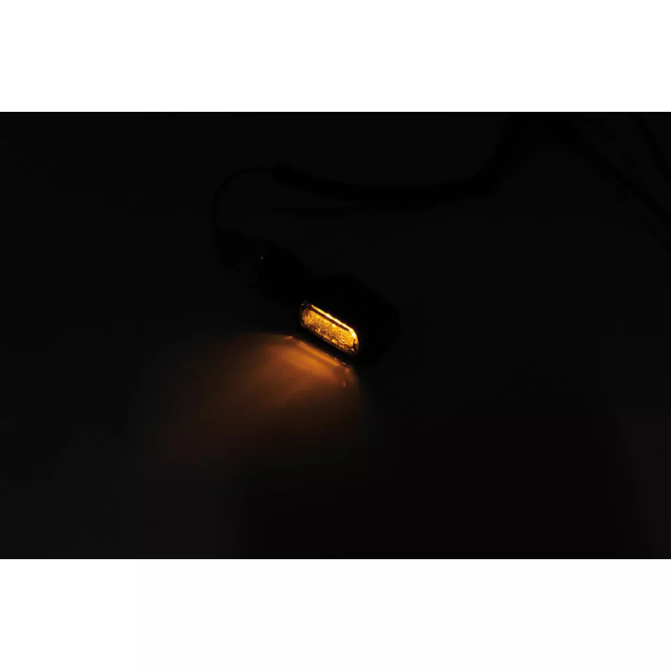 HIGHSIDER Pro Surface LED Blinker Gehäuse Schwarz / Linse Rauchgrau (Paar), Vorn & Hinten
