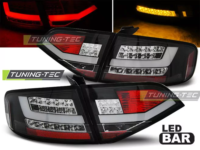 Led Tail Lights Black Fits Audi A4 B8 08-11 Sedan