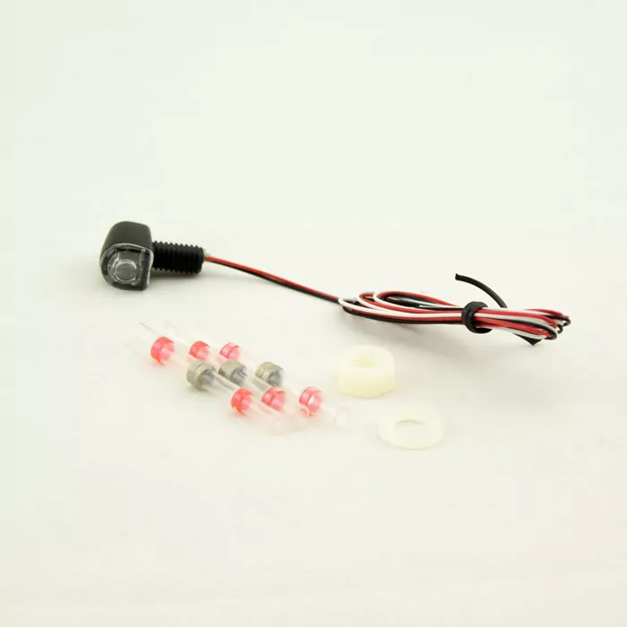 SMD-Rücklicht "Fly" | Alu | schwarz | M6 Stück | B 10 x H 10 x T 14 mm | klar | E-geprüft